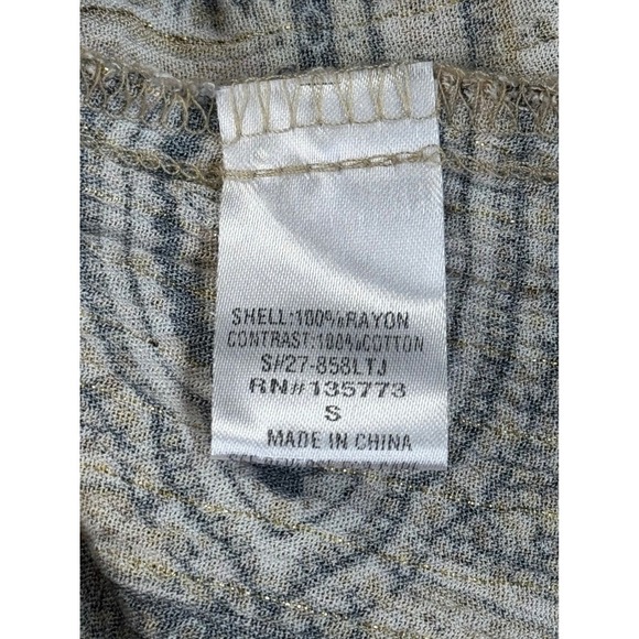 Vici Paisley Print Tassel Tie Long Sleeve Blouse Top Small Boho Chic - Picture 11 of 13